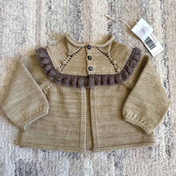 Misha And Puff Alabaster Ruffle Cardigan